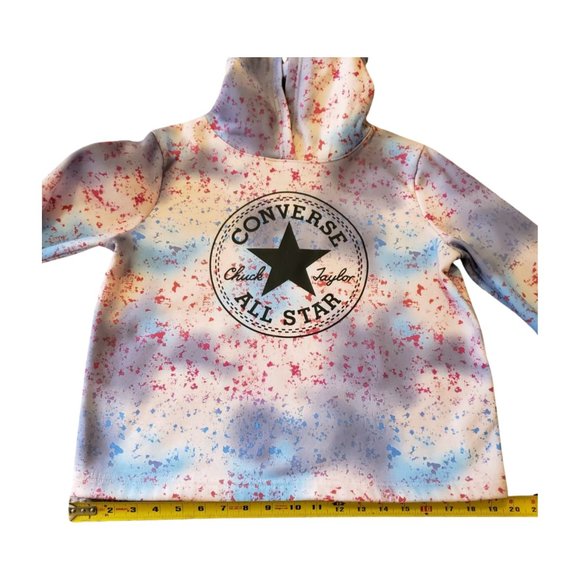 CONVERSE All-Over Print Cropped Pullover Hoodie - Picture 9 of 11